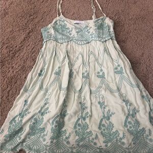 Urban Outfitters Cream and Green Dress